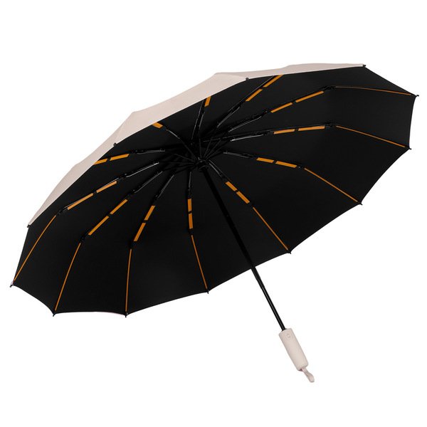 Premium Windproof Automatic Folding Umbrella (12 & 16 Rib | UV Protection | No Logo)